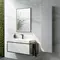 Мебель для ванной подвесная «Clarberg» Logic 100 белая/чёрная, фото №1