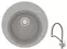 Мойка для кухни «Lemark» Sula 500 и смеситель 9910003-LM3071C-Gray искусственный камень серый, фото №1