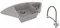 Мойка для кухни «Lemark» Irkana 980 и смеситель 9910045-LM3071C-Gray искусственный камень серый, фото №1