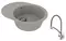 Мойка для кухни «Lemark» Lacha 620 и смеситель 9910051-LM3071C-Gray искусственный камень серый, фото №1