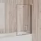 Шторка на ванну стеклянная «Paini» ScreenWT80C 80/140 прозрачная/чёрная универсальная, картинка №2