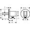 Подключение для душевого шланга «Hansgrohe» FixFit S 26888670 с держателем для лейки чёрное матовое, картинка №2