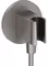 Подключение для душевого шланга «Hansgrohe» FixFit S 26888340 с держателем для лейки шлифованный чёрный хром, фото №1