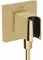 Подключение для душевого шланга «Hansgrohe» FixFit E 26889990 с держателем для лейки полированное золото, фото №1