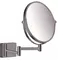 Косметическое зеркало «Hansgrohe» AddStoris 41791340 на стену шлифованный чёрный хром, фото №1