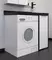 Тумба с раковиной под стиральную машину «Comforty» Лозанна 100 (9110) белый глянец/серый графит, фото №1