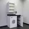 Тумба с раковиной под стиральную машину «Comforty» Лозанна 100 (9110) белый глянец/серый графит, фото №5