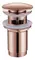 Донный клапан для раковины «Abber» AF0010RG с механизмом Клик-Клак розовое золото, фото №1