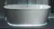 Ванна акриловая «Marka One» Tondo 174/80 с подсветкой с каркасом без сифона белая, фото №1