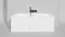 Ванна из литьевого мрамора «Salini» Orlanda Axis 170/75 S-Sense с ножками без сифона белая матовая, изображение №4