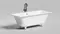 Ванна из литьевого мрамора «Salini» Orlanda Axis 170/75 S-Sense с ножками без сифона белая матовая, изображение №8