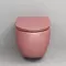 Подвесной унитаз безободковый «Grossman» Color GR-4411PIMS розовый с сиденьем ультратонкое дюропласт с микролифтом розовое, картинка №6