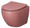 Подвесной унитаз безободковый «Grossman» Color GR-4455PIMS розовый с сиденьем ультратонкое дюропласт с микролифтом розовое, фото №1