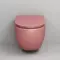 Подвесной унитаз безободковый «Grossman» Color GR-4455PIMS розовый с сиденьем ультратонкое дюропласт с микролифтом розовое, картинка №6