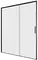 Душевая дверь «Aquanet» Pleasure Evo AE65-N140-BT 140/190 прозрачная/чёрная универсальная, фото №1