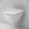 Подвесной унитаз безободковый «Am.Pm» X-Joy FlashClean C851701SC белый с сиденьем дюропласт с микролифтом, изображение №4