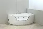 Гидромассажная ванна акриловая «Black & White» GB5008 160/100 с каркасом с сифоном белая правая, фотография №3