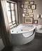 Гидромассажная ванна акриловая «Black & White» GB5008 160/100 с каркасом с сифоном белая правая, изображение №4