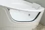 Гидромассажная ванна акриловая «Black & White» GB5008 160/100 с каркасом с сифоном белая правая, фото №5