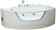 Гидромассажная ванна акриловая «Black & White» GB5008 160/100 с каркасом с сифоном белая правая, картинка №2