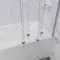 Шторка на ванну стеклянная «Radomir» Смайл 116/140 прозрачная/хром универсальная, фотография №3