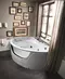 Гидромассажная ванна акриловая «Black & White» GB5008 160/100 с каркасом с сифоном белая левая, изображение №4