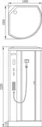 Душевая кабина «Orans» EW-113 100/100 низкий поддон прозрачная/белая с гидромассажем и электрикой, картинка №10