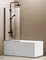 Шторка на ванну стеклянная «Vincea» VSB-11800CLGM прозрачная/воронёная сталь универсальная, фото №1