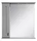 Зеркальный шкаф «Misty» Лувр 65 с подсветкой серый левый, фото №1