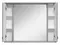 Зеркальный шкаф «Misty» Лувр 105 с подсветкой серый, картинка №2