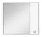 Зеркальный шкаф «Misty» Мия 90 без света белый, серый правый, фото №1