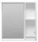 Зеркало с шкафчиком «Brevita» Balaton-75 с подсветкой белый правый, картинка №2