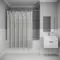 Штора для ванной «Iddis» Promo P03PV18i11 180/200 серая, фото №1