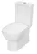 Унитаз компакт «Sanita Luxe» Quadro Slim WC.CC/Quadro/2-SlimDM/WHT.G/S1 белый с сиденьем дюропласт с микролифтом белое, фото №1