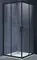 Душевой угол-ограждение «Vincea» Alpha VSS-3AL100CLB 100/100 прозрачный/чёрный квадратный без поддона, фото №1