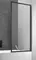 Шторка на ванну стеклянная «Vincea» VSB-41700CLB 70/140 прозрачная/чёрная универсальная, фото №1