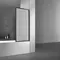 Шторка на ванну стеклянная «Vincea» VSB-41700FLB 70/140 рифленая/чёрная универсальная, фотография №3