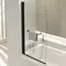 Шторка на ванну стеклянная «Jacob Delafon» Odeon Up 80/145 прозрачная/чёрная универсальная, картинка №2