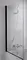 Шторка на ванну стеклянная «Jacob Delafon» Struktura 80/140 прозрачная/чёрная универсальная, фото №1