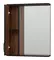 Зеркало с шкафчиком «Misty» Кедр 60 без света черный, орех левый, изображение №4