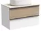 Тумба под раковину «Sancos» Delta 80 подвесная дуб светлый/белая, фото №1