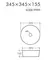 Раковина «Orange» B07-345W 34/34 фарфоровая белая глянцевая, картинка №6