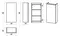 Полу-пенал «Misty» Поло 40 подвесной антрацит/дуб Галифакс белый универсальный, фотография №7