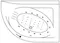 Гидромассажная ванна акриловая «Excellent» Aquarella 150/100 Nano с каркасом с сифоном белая/золото правая, картинка №2