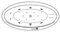 Гидромассажная ванна акриловая «Excellent» Lumina 190/95 Ultra Nano с каркасом с сифоном белая/золото, картинка №2