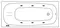 Гидромассажная ванна акриловая «Whitecross» Layla 170/75 Line Nano с каркасом с сифоном белая/золото, картинка №2