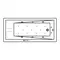 Гидромассажная ванна акриловая «Whitecross» Wave Slim 160/80 Ultra Nano с каркасом с сифоном белая/хром, картинка №2