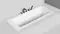 Ванна из литьевого мрамора «Salini» Cascata Kit 170/75 S-Sense с ножками с сифоном белая глянцевая, изображение №4