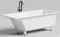 Ванна из литьевого мрамора «Salini» Cascata Kit 170/75 S-Sense с ножками с сифоном белая матовая, картинка №2