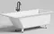 Ванна из литьевого мрамора «Salini» Cascata Kit 180/80 S-Sense с ножками с сифоном белая глянцевая, картинка №2